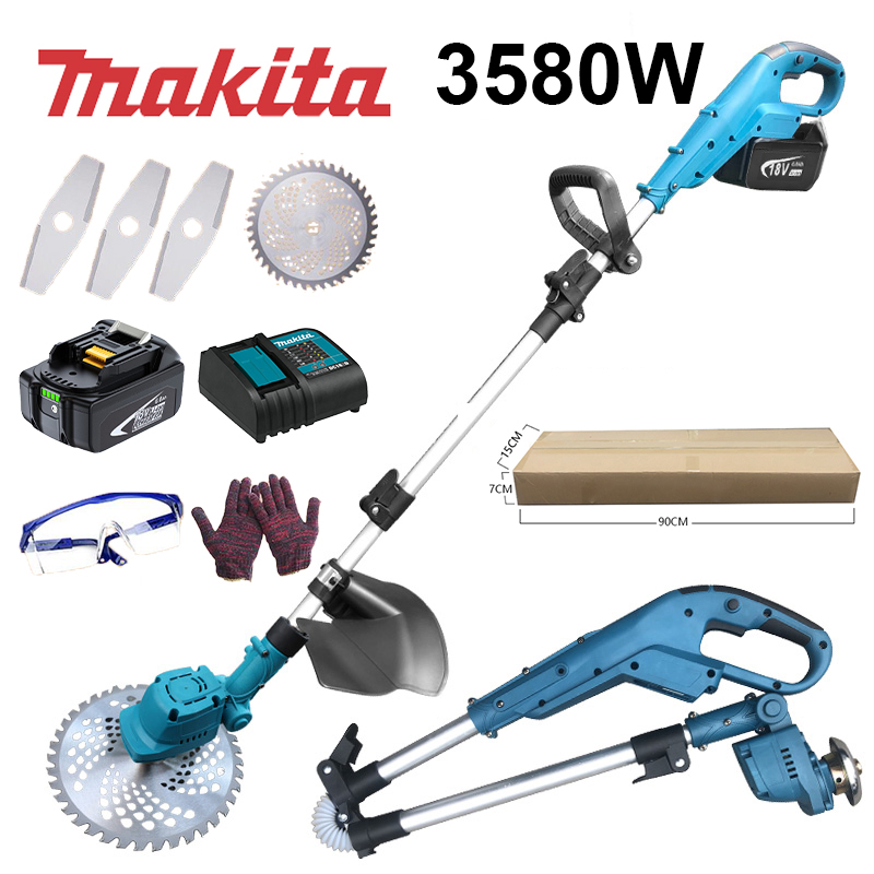 Masina de tuns iarbapliabila Makita3580W + baterielitiu-ion + accesorli(durata de pana la 8ore)