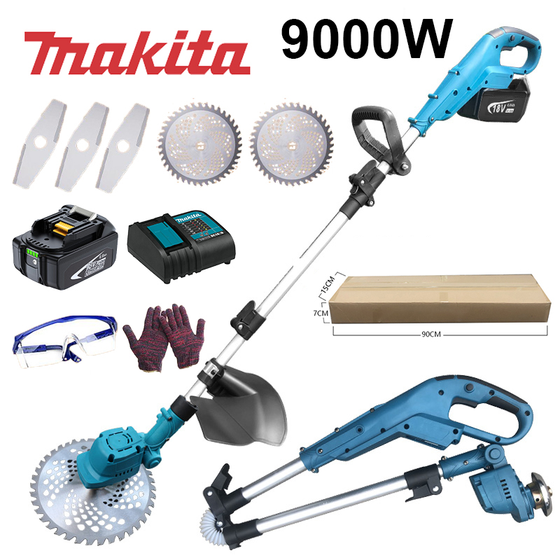 Masinǎ de tuns iarbapliabilǎ Makita9000W + baterielitiu-ion + accesorli(duratǎ defunctionare pÃnǎ la16 ore)